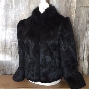 Vintage Rabbit fur silk lined coat
